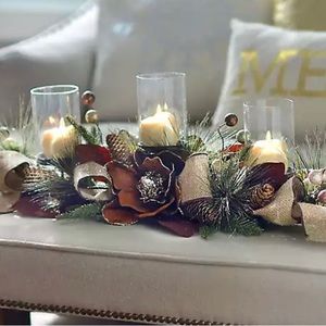 Kirkland Magnolia Burlap Christmas Centerpiece